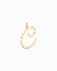 ANI Italic Letters charm C guldpläterat silver