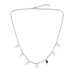 Efva Attling Sparle of Life multi halsband silver/ röd granat