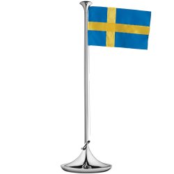 Georg Jensen Flaggstång med svensk flagga