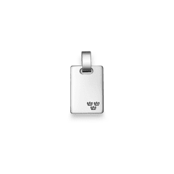 Svedbom Id-bricka silver liten m. tre kronor 13x19mm