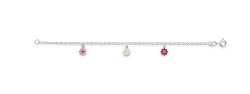 Svedbom Barnarmband silver med blommor