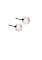 Blomdahl Bezel pearl light rose 5mm titan