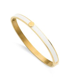 By Jolima Palermo bangle vit guldpläterat stål
