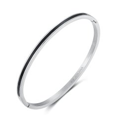 By Jolima Poppy mini bangle svart stål