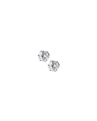 Astrid & Agnes Julie stud örhänge stål 5 mm med vit kubic zirkon