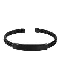 Arock Vincent armring svart stål justerbart