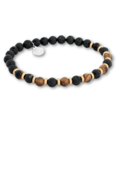 By Billgren Blend beadsarmband svart/guld