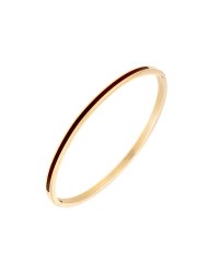 By Jolima Poppy Mini Bangle guldpläterat stål vinröd