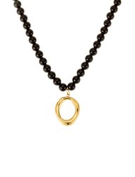 By Jolima Halo bead halsband svart