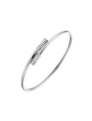 By Jolima Twist bangle crystal stål