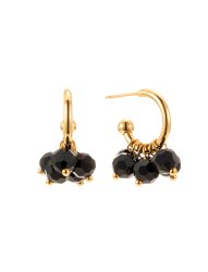 By Jolima Palma mini hoop svart/guld