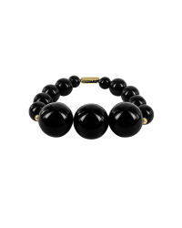 Astrid&Agnes Gina armband 12mm svart/guld