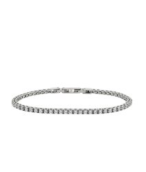 Astrid&Agnes Glimra armband 2mm stål med vita kubic zirkoner
