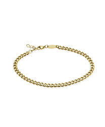 Blomdahl Curb Link armband gold coating