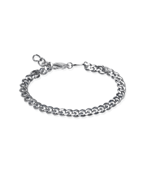 Blomdahl Grand Curb Link armband silver coating