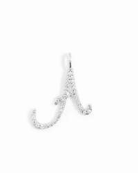 ANI Italic Letters charm A silver