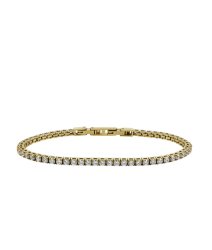 Astird&Agnes Glimra armband 2mm guldpläterat stål med vita kubic zirkoner