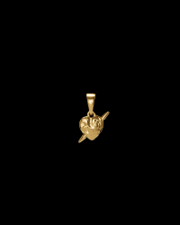 Maria Nilsdotter Tiny Tuvstarrs Heart charm guldpläterat silver