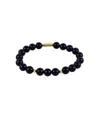 Astrid&agnes Gina armband 8mm svart/guld