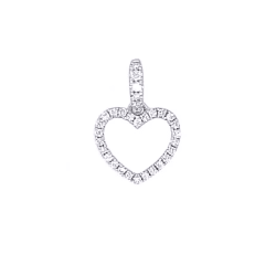 Catwalk Hänge vg Hjärta m dia 32st 0,14ct w/si