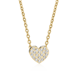 Blomdahl Brilliance Heart Crystal Halsband Guld