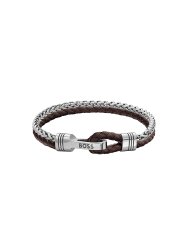 Boss Jaxon armband läder brun/stål