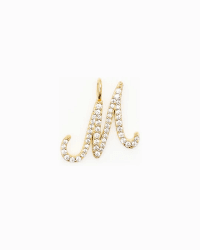 ANI Italic Letters charm M guldpläterat silver