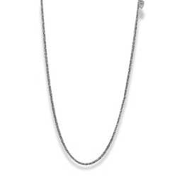 By Billgren Nobel halsband kejsarlänk i oxiderat silver 50cm