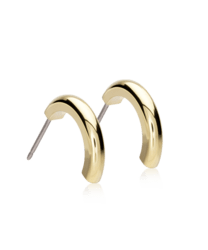 Blomdahl Pendent round curved örhänge guldtitan 15mm