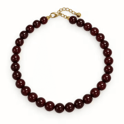 By Jolima Cecile pärlhalsband brun