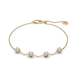 Sif Jakobs Princess Quattro armband guldpläterat silver