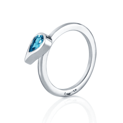 Efva Attling Sparkle of Life ring silver blå topas st.17,5