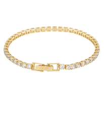 Snö of sweden Siri sten armband gold/vit