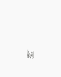 ANI Stone Letter Charm M silver 