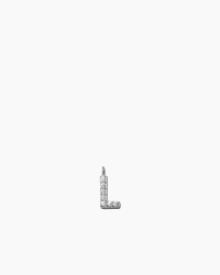 ANI Stone Letter Charm L silver 