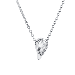 Efva Attling Sparkle of Life singel halsband vit topas