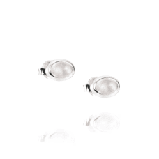 Efva Attling Love Bead Ear Silver - Rose Quarts