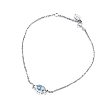 Efva Attling Love Bead armband med blå topas silver