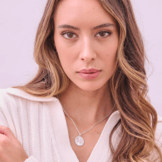 By Sofia Wistam Månadsblomma april halsband silver