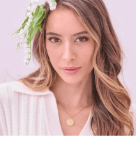 By Sofia Wistam Månadsblomma Maj halsband guldpläterad mässing