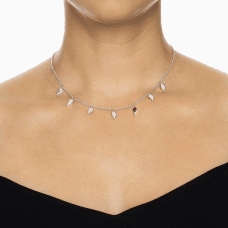 Efva Attling Sparle of Life multi halsband silver/ röd granat