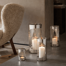 Georg Jensen CHROME CONTOURS, värmeljushållare