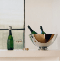 Georg Jensen Bernadotte champagnestoppare i rostfritt stål