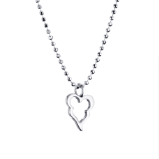 Efva Attling Little Crazy Heart halsband silver 45cm
