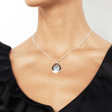 Efva Attling Little Rose Petal Pendant Halsband Silver