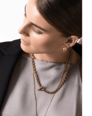 Skultuna Unité Chain Halsband förgylld mässing