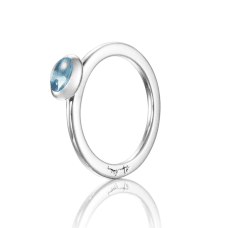 Efva Attling Love bead ring silver med topas stl. 17
