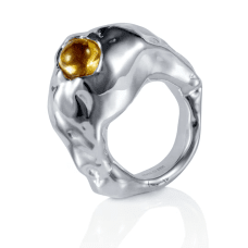 Efva Attling Vulcano ring silver citrine