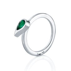 Efva Attling Sparkle of Life ring silver/grön kalcedon st.17,5