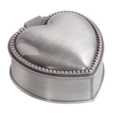 Dacapo Smyckeskrin Hjärta Pärlkant D6,5 cm tennfinish